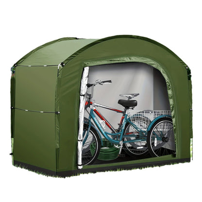 🚲🏠 Outdoor Portable Bike Storage Shed – weather-resistant, spacious, easy assembly – fits bikes, tools & lawn mower. 50% OFF! 🔥💪