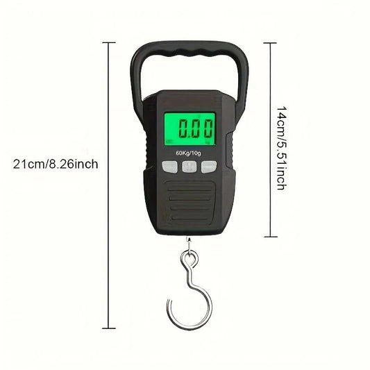 🔥Kolzp 132lb/60kg Digital Handheld Luggage Scale, Mini Portable Electronic Scale, Backlit LCD Display, Travel Essential, Gift Idea, Traveling Essentials