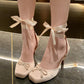 🔥👠 50% OFF! Bowknot Mules – square toe, low heel, breathable textile – vintage charm for every day. 💃🌸