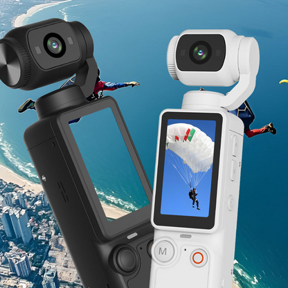 Draagbare HD Camera met Gimbal en 1,9" Touchscreen – 1080P, 170° Groothoek, 2000mAh Batterij