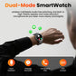 Men's Military Style Smartwatch with 1100mAh Battery, 1.7" AMOLED Display, LED Flashlight, IP68 Waterproof, Fitness Watch with Call Function, 110+ Sports Modes, Heart Rate/Sleep Monitoring, Compatible with iOS and Android