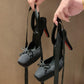 🔥👠 50% OFF! Bowknot Mules – square toe, low heel, breathable textile – vintage charm for every day. 💃🌸