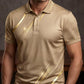 Polo da Uomo con Stampa Astratta, Top Slim-Fit a Maniche Corte, Motivo Grafico, Senza Fodera, Superficie Liscia, Prodotto in Cina Continentale