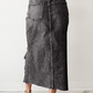💙40% KORTING! 💎 Dames Hoge Taille Gescheurde Denim Midi Rok – Asymmetrische Zoom, Distressed Details & Flatterende Pasvorm 👖✨