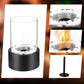 🔥 NU 50% KORTING! 🏠 Glas & Metaal Tafelopen Haard – Draagbaar, Rookvrij voor Binnen & Buiten | Ethanolbrander | Sfeervol Decoratief Accent ✨