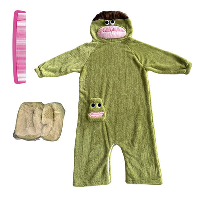 🐟 Elegantie heeft geen woorden nodig – Knusse Koraalvlies Pyjama met Figuren 🧸 | Onesie | S-2XL