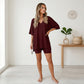 👚 50% KORTING ! ✨ Dames Lounge Set met V-hals – Losse Pasvorm, Kreukvrij & Zijdezacht 🛋️