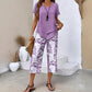 🎁2026 Nieuw Binnen 50% KORTING💥Dames 2-Delig Set – Gelaagde Asymmetrische Tuniek Top & Bedrukte Wijde Broek, Ademend Polyester✨