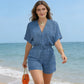 👒 TIJDELIJK 50% KORTING! ✨ Zomerse Casual Romper Shorts – Gerimpelde Taille, Lichtgewicht, Veelzijdig ✨