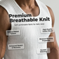 🔥Hot Sale🔥Men's Ribbed Knit Slim Fit Tank Top, Summer Sleeveless Undershirt for Daily Wear, Cotton Blend Stretchy Muscle Shirt