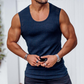 🔥Hot Sale🔥Men's Ribbed Knit Slim Fit Tank Top, Summer Sleeveless Undershirt for Daily Wear, Cotton Blend Stretchy Muscle Shirt
