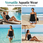 ⏰🔥OFFERTA A METÀ PREZZO! 👙 Tankini da Donna con Top Blouson & Shorts – Comodo, Moderno & Perfetto per Spiaggia & Piscina ☀️💦