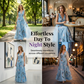 🌼Elegante V-hals tulpprint maxi-jurk