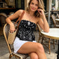 🌸 TIJDELIJK 50% KORTING! ✨ Asymmetrische Tube Top – Strapless, Gesmockt, Boheems ✨