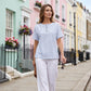 Gestreepte Henley-shirt – comfortabel, strijkvrij en huidvriendelijk