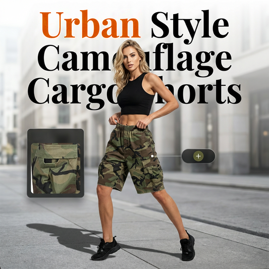🩳 50% KORTING! 🔥 Dames Camouflage Cargo-Shorts met Zakken – Casual, Praktisch & Perfect voor Buiten, Reizen of Dagelijks Gebruik – Stevig en Stijlvol 🌿