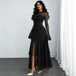 Dames Transparante Maxi-jurk met Klokmouwen