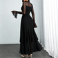 Dames Transparante Maxi-jurk met Klokmouwen