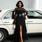 Dames Transparante Maxi-jurk met Klokmouwen