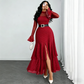 Dames Transparante Maxi-jurk met Klokmouwen