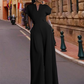 Dames Elegante V-hals Wijdbeense Jumpsuit