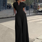 Dames Elegante V-hals Wijdbeense Jumpsuit