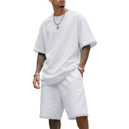 Heren Casual Tweedelig T-shirt en Shorts Set