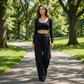 Dames Casual Crop Top & Wijde Broek Set