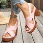 👡 TIJDELIJK 50% KORTING! ✨ Dames Kruisband Platform Sandalen – Blokhak, Verstelbaar, Antislip