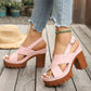 👡 TIJDELIJK 50% KORTING! ✨ Dames Kruisband Platform Sandalen – Blokhak, Verstelbaar, Antislip