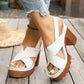 👡 TIJDELIJK 50% KORTING! ✨ Dames Kruisband Platform Sandalen – Blokhak, Verstelbaar, Antislip