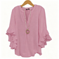 👚 NU 50% KORTING! 🦋 Dames V-hals Ruches Top – Wiegende & Lichtgewicht – Elegante Casual Blouse ✨