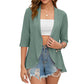 🧥 NU 50% KORTING! ✨ Lichte Oogjespatroon Cardigan – Ademend, open & ideaal voor warme zomeravonden – Perfect over een strandjurk of top 🌊