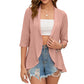 🧥 NU 50% KORTING! ✨ Lichte Oogjespatroon Cardigan – Ademend, open & ideaal voor warme zomeravonden – Perfect over een strandjurk of top 🌊