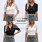 👚 NU 50% KORTING! ✨ V-hals Knoopsluiting Crop Top Trui – Gezellig gebreid, kort gesneden & veelzijdig te combineren – chic met hoge taille jeans of rokken 🧶