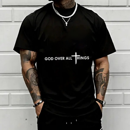👕 49% KORTING NU! ✝️ Faith Over All Inspirerende T-shirt – Zacht katoen, opbeurende boodschap & perfect voor dagelijks dragen of als betekenisvol cadeau 🙏