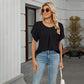 🌺 TIJDELIJK 50% KORTING! ✨ Dames Bloemblaadjes Mouw & Geplooide Hals Blouse – Wiegende, Elegante, Veelzijdige Top 🌿