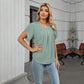 🌺 TIJDELIJK 50% KORTING! ✨ Dames Bloemblaadjes Mouw & Geplooide Hals Blouse – Wiegende, Elegante, Veelzijdige Top 🌿