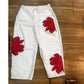 Artistieke Bloemen Wijdbeense Jeans voor Dames
