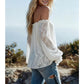 🌸 40% KORTING! ✨ Dames Boho Off-Shoulder Kanten Top