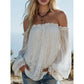 🌸 40% KORTING! ✨ Dames Boho Off-Shoulder Kanten Top