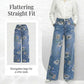 📢📢40% KORTING!! ⏰Dames Bloemenprint Rechte Pijp Jeans