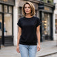 💕 Dames Casual Ronde Hals T-Shirt met Zak – 8 Kleuren | Maten S-2XL