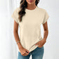 💕 Dames Casual Ronde Hals T-Shirt met Zak – 8 Kleuren | Maten S-2XL
