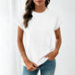 💕 Dames Casual Ronde Hals T-Shirt met Zak – 8 Kleuren | Maten S-2XL