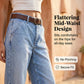 Damesjeans met hoge taille en verkort model