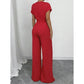 📢📢40% KORTING!! ⏰ Elegante Asymmetrische Halslijn Polka Dot Jumpsuit