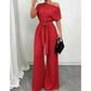 📢📢40% KORTING!! ⏰ Elegante Asymmetrische Halslijn Polka Dot Jumpsuit