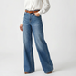Dames Hoge Taille Wijde Pijp Denim Jeans