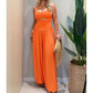 👗 50% OFF NOW!✨Sleeveless Cutout Wide-Leg Jumpsuit with Back Tie